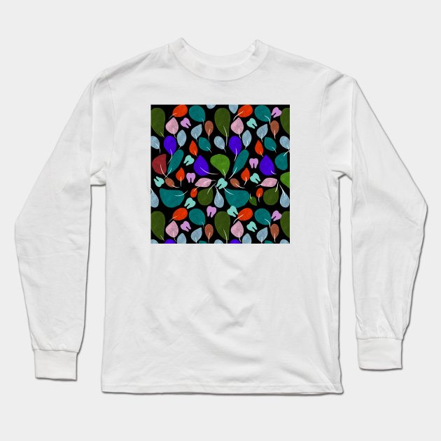 Dental Gifts - Tree Leaves with little Teeth Long Sleeve T-Shirt by Happimola